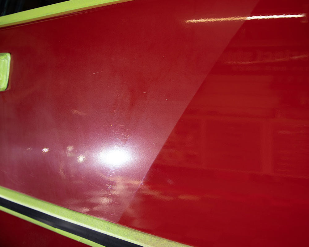 Paint Correction of a Red Toyota using the 2-step oberk polishing system to remove oxidation and swirls