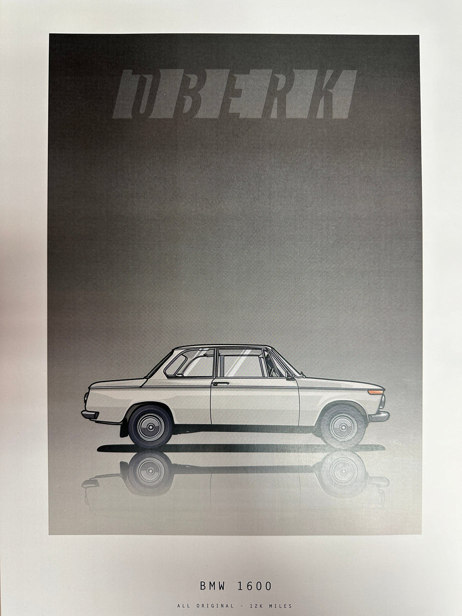 December Monthly Limited Print Poster - 12k all original BMW 1600